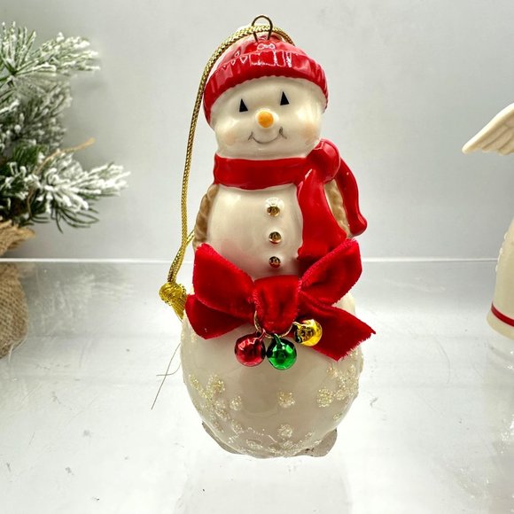 Lenox Jingles Ornaments Santa Snowman Angel Christmas Holiday Decor Set Of 3 - Picture 5 of 11
